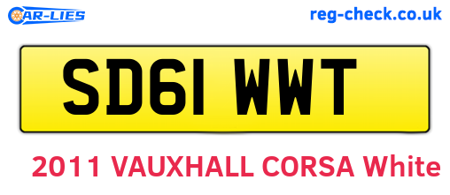 SD61WWT are the vehicle registration plates.