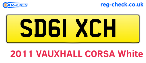 SD61XCH are the vehicle registration plates.
