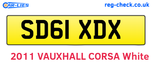 SD61XDX are the vehicle registration plates.