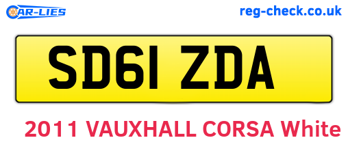 SD61ZDA are the vehicle registration plates.