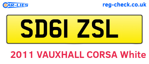 SD61ZSL are the vehicle registration plates.