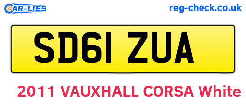 SD61ZUA are the vehicle registration plates.