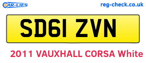 SD61ZVN are the vehicle registration plates.