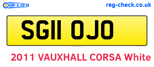 SG11OJO are the vehicle registration plates.