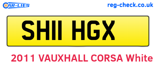 SH11HGX are the vehicle registration plates.