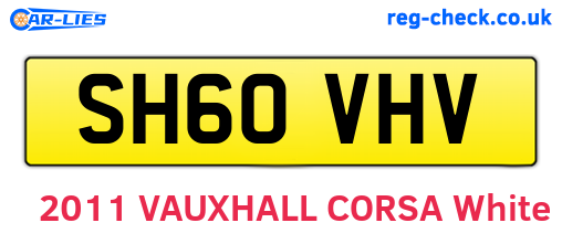 SH60VHV are the vehicle registration plates.