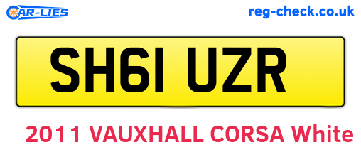 SH61UZR are the vehicle registration plates.