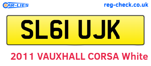 SL61UJK are the vehicle registration plates.