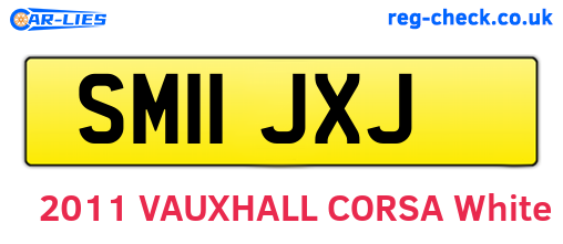SM11JXJ are the vehicle registration plates.