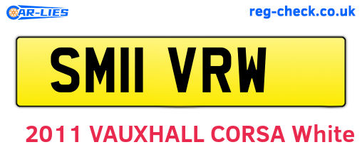 SM11VRW are the vehicle registration plates.