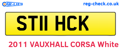 ST11HCK are the vehicle registration plates.