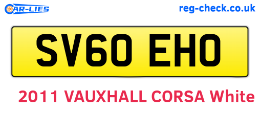 SV60EHO are the vehicle registration plates.