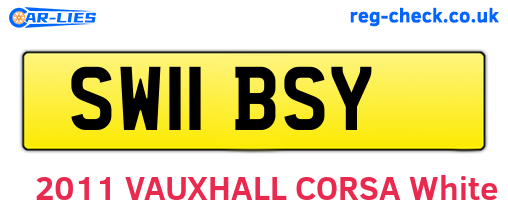 SW11BSY are the vehicle registration plates.
