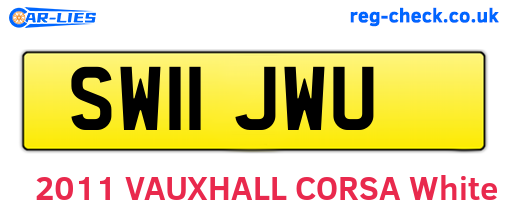 SW11JWU are the vehicle registration plates.