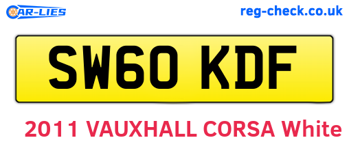 SW60KDF are the vehicle registration plates.