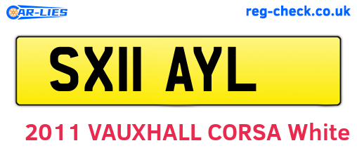 SX11AYL are the vehicle registration plates.
