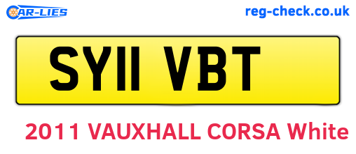 SY11VBT are the vehicle registration plates.