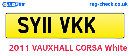 SY11VKK are the vehicle registration plates.