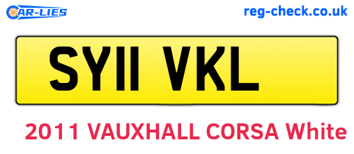 SY11VKL are the vehicle registration plates.