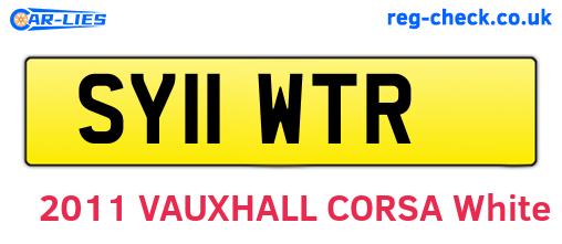 SY11WTR are the vehicle registration plates.