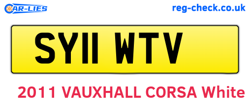 SY11WTV are the vehicle registration plates.