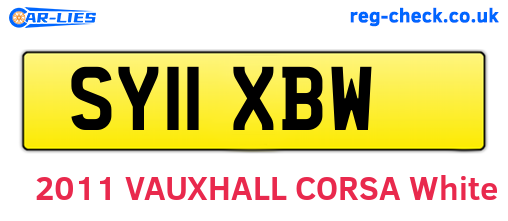 SY11XBW are the vehicle registration plates.