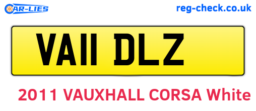 VA11DLZ are the vehicle registration plates.