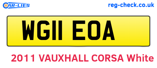 WG11EOA are the vehicle registration plates.