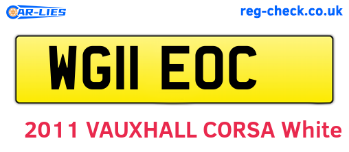 WG11EOC are the vehicle registration plates.