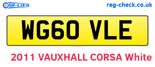 WG60VLE are the vehicle registration plates.