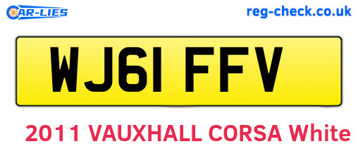 WJ61FFV are the vehicle registration plates.