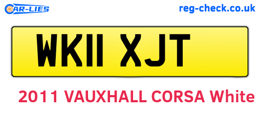 WK11XJT are the vehicle registration plates.
