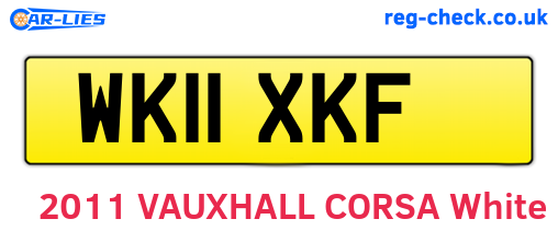 WK11XKF are the vehicle registration plates.