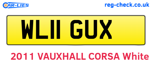 WL11GUX are the vehicle registration plates.