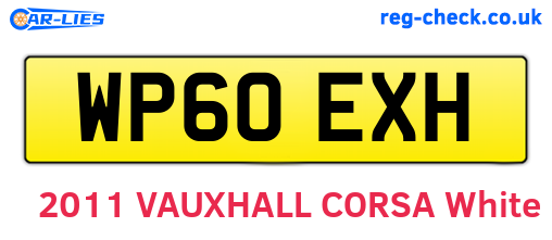 WP60EXH are the vehicle registration plates.