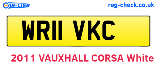 WR11VKC are the vehicle registration plates.