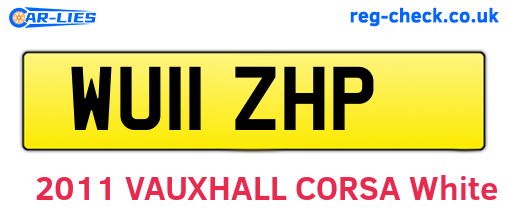 WU11ZHP are the vehicle registration plates.