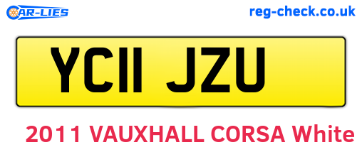 YC11JZU are the vehicle registration plates.