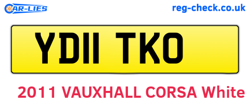 YD11TKO are the vehicle registration plates.
