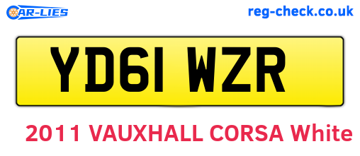 YD61WZR are the vehicle registration plates.