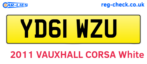 YD61WZU are the vehicle registration plates.