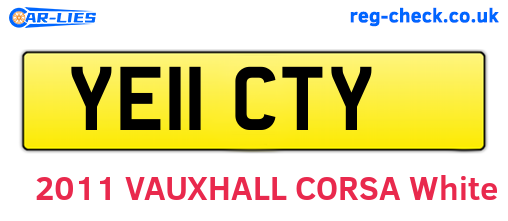 YE11CTY are the vehicle registration plates.
