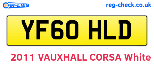 YF60HLD are the vehicle registration plates.