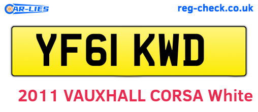 YF61KWD are the vehicle registration plates.
