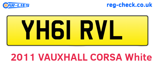 YH61RVL are the vehicle registration plates.