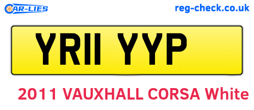 YR11YYP are the vehicle registration plates.