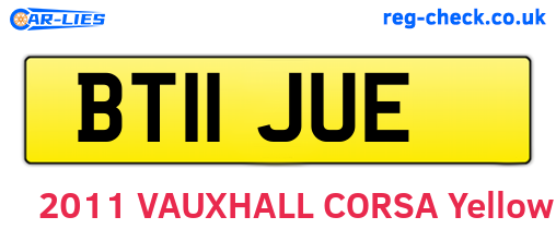 BT11JUE are the vehicle registration plates.