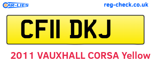 CF11DKJ are the vehicle registration plates.