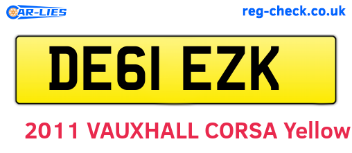 DE61EZK are the vehicle registration plates.