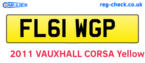 FL61WGP are the vehicle registration plates.